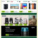 Al Meera electronics sale featuring Kenwood air fryer, Apple iPad, iPhone 17 Pro Max, De'Longhi coffee machines, and Dyson air purifier.