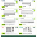 Air conditioner discounts at Al Meera: Gree, Hitachi, Sharp, Panasonic, Frigidaire, and Hisense units.