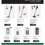 Dyson appliances promotion at Al Meera: Vacuum cleaners and air purifiers.