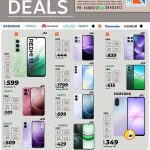 Affordable smartphone promotions at Al Rawabi Electronics Qatar, featuring Xiaomi, Oppo, and Samsung models.