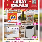 Ansar Gallery Qatar promotion for Tide detergent, Basmati rice, Brother sewing machine, and Sharp washing machine.