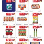 Carrefour Qatar canned goods, pasta, and rice staples promotion flyer, April 22-28, 2026.