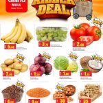 Fresh fruits, vegetables, and pantry dry goods on sale at Grand Mall Asian Town.