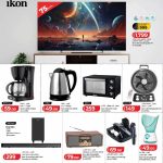 Ikon electronics, 4K QLED smart TVs, and kitchen appliance deals at LuLu Hypermarket.