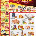 Paris Hypermarket Al Attiyah weekly promotional flyer featuring fresh fruits, vegetables, seafood, and dairy products valid April 22–25, 2026.