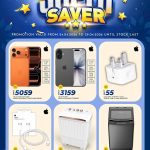 Rawabi Hypermarket Izghawa electronics offer featuring Apple iPhone 17 and Candy washing machines, valid April 24-29, 2026.