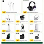 Green Lion iPhone 17 Cases and Acefast Gaming Headsets - Al Meera Qatar Flyer.