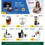 Beurer blood pressure monitor and Clikon, Black and Decker, and Panasonic blenders.