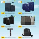 American Tourister luggage and backpack promotion at Al Meera Qatar including Aerojoy and Curio models.