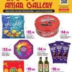 Ansar Gallery Qatar promotions on Cadbury Dairy Milk, Ritz Crackers, and MJ's Olive Oil.