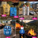 BBQ charcoal bags, camping butane gas canisters, and firelighter gel.