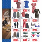 Carrefour Qatar Eid Special flyer page 12 showcasing deals on ladies' fashion, apparel, and swimwear.