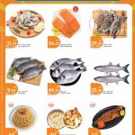 City Hypermarket seafood promotion featuring fresh fish, shrimp, and salmon fillets.