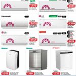 LG and Hitachi Split AC units with Hisense dishwashers at Qatar i Discounts.