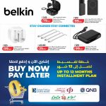 Belkin wireless earbuds, magnetic power banks, and chargers with LuLu 0% installment plan options.