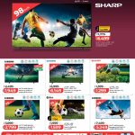 Large screen 4K Smart TVs from Sharp, Samsung, Skyworth, and Ikon at LuLu Tech Deals.