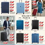 Delsey Paris hard and soft trolley luggage sale at LuLu Hypermarket Qatar.