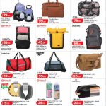Travel backpacks, laptop bags, and neck pillows from brands like Reebok, Beeline, and Cortigiani.