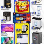 Marza Hypermarket electronics and home appliances deals page featuring Impex Smart TVs, air fryers, and Oscar washing machines.