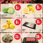 Fresh grocery deals at Monoprix including lettuce, lemons, apples, fish, and minced beef.