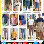 Men's fashion deals at Safari Qatar including cargo shorts, denim joggers, and t-shirts for 10 to 30 QR.