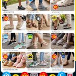 Footwear sale at Safari Hypermarket featuring sports shoes, clogs, and slippers for 10 to 30 QR.