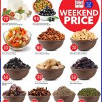 Safari Hypermarket deli and roastery flyer featuring almonds, dates, figs, and feta cheese prices.