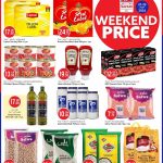 Safari Hypermarket staple food deals featuring Lipton tea, basmati rice, olive oil, and Heinz ketchup.