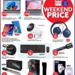 Safari Qatar electronic electronics flyer featuring HP Lenovo laptops, JBL headphones, and Braun groomers.