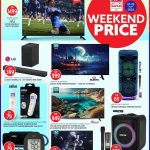 Safari Hypermarket smart LED TVs and portable audio speakers deals flyer in Qatar.