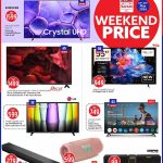 Smart TV offers at Safari Hypermarket featuring Samsung, LG, TCL, and Soundbars.