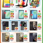 Apple iPad, Xiaomi Redmi Pad, Samsung Galaxy Tab, Nokia, and Motorola mobile phone promotions at Saudia Hypermarket.