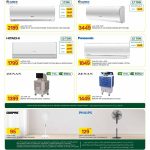 Summer cooling appliances at Al Meera featuring Gree split air conditioners and Zenan air coolers.