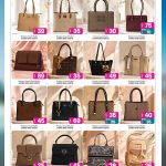 Ansar Gallery ladies fashion bags promotion flyer with handbags, side bags, and girls backpacks.