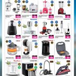 Ansar Gallery kitchen small appliances discount page featuring Moulinex food processors, Panasonic mixers, Hamilton air fryers, and Black and Decker vacuums.