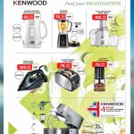 Kenwood small kitchen appliances special offers at Ansar Gallery featuring electric kettles, blenders, juice extractors, and stand mixers.