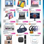 Laptops and digital gadgets deals at Ansar Gallery Qatar featuring HP Victus gaming laptops, Asus Vivobook, Lenovo Ideapad, JBL speakers, and Xiaomi TV boxes.