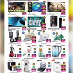 Ansar Gallery home electronics and kitchen appliances catalog featuring smart 4K TVs, food blenders, air fryers, and grooming kits.
