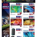 Sony Bravia smart televisions soundbars and party speakers on display in a Carrefour retail electronics promotion