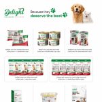 Delight pet food products and cat dog treats at Carrefour.