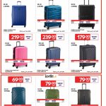 Delsey Paris and Traveller durable hard shell suitcases and soft travel bags from Carrefour brochure