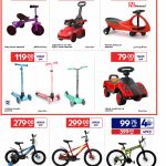 Kids outdoor ride on toys including tricycles kick scooters and Hercules folding bicycles