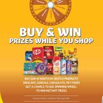 Carrefour Buy and Win Nestle products spinning wheel promotional poster.