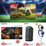LuLu Football Fever Samsung 98 inch TV, Sony 75 inch TV, and Sony party speaker deals
