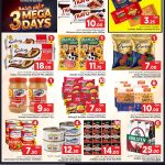 Mark and Save 3 Mega Days supermarket promotions page 6 with snacks, chocolates, biscuits, and canned food items.