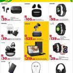 Rawabi Hypermarket Qatar electronics promotional flyer featuring Samsung buds, smartwatches, and audio accessories.