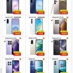 Rawabi Hypermarket mobile offers showcasing Samsung Galaxy and Xiaomi Redmi Note smartphone models.