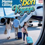 Safari Hypermarket Bon Voyage promotional flyer showing a family walking toward an airplane with travel luggage