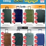 Traveller and Parajohn hard case trolley luggage sets available in multiple colors and sizes