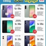 Safari Mobile Shop Home is Calling Bon Voyage promotion flyer featuring Samsung Galaxy and Vivo smartphones with full specifications